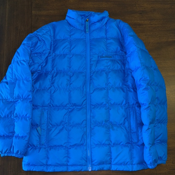 Marmot Other - Marmot Boys Blue Full Zip Jacket Size XL 70% Duck Down Insulated